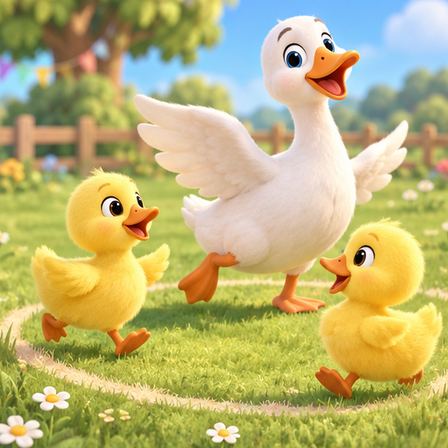 Duck Duck Goose game illustration