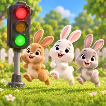 Red Light, Green Light game illustration