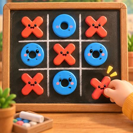 Tic Tac Toe game illustration